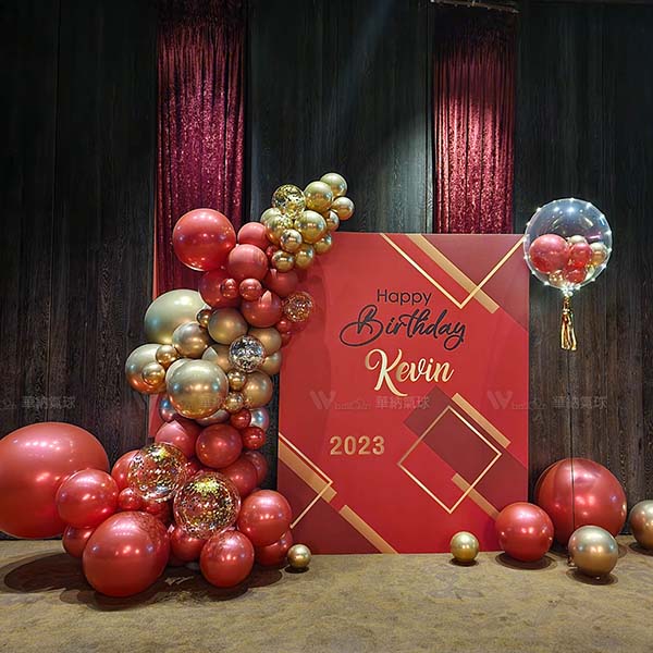  奢華金紅閃亮佈置組