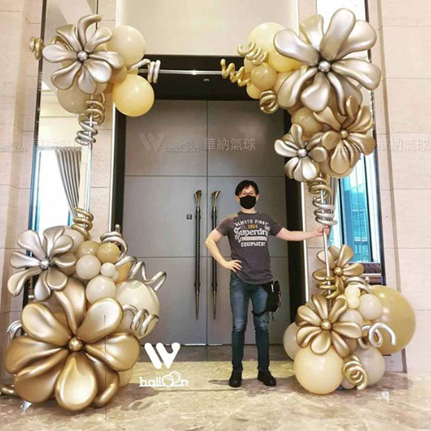 花開富貴立體花門佈置組