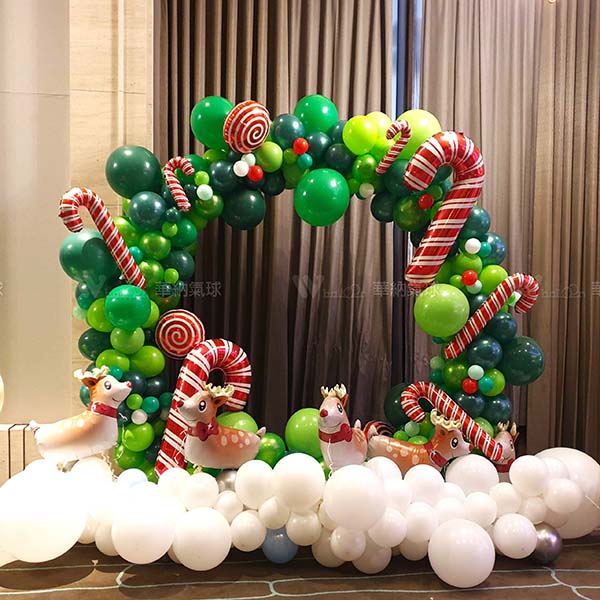 綠色聖誕圈爆破特效佈置組