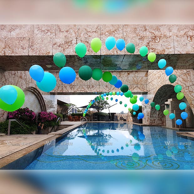 文華苑泳池天穹佈置組