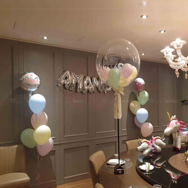 夢幻馬卡龍生日氣球組