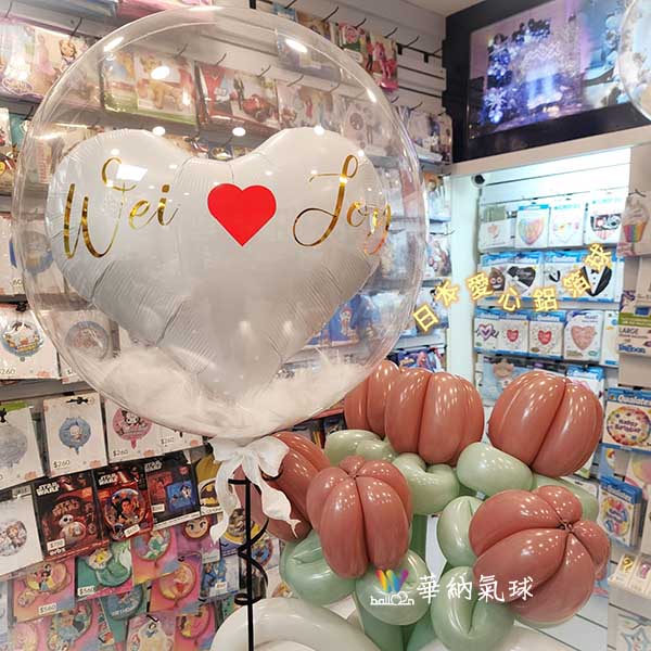 日本泡泡球+氣球花束超值組
