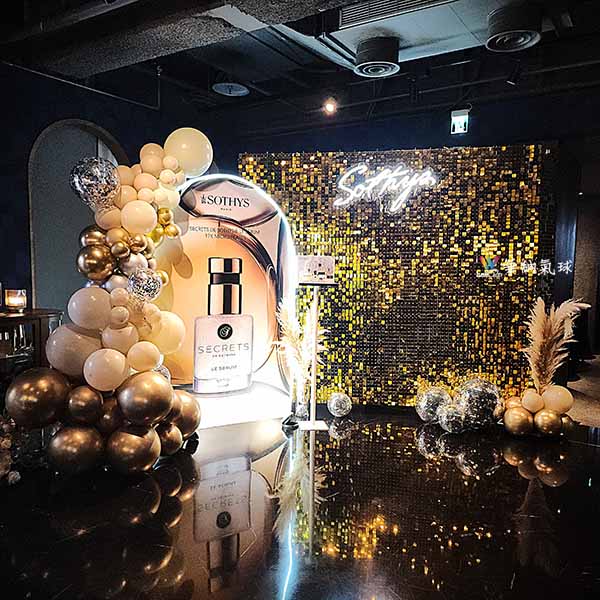 新品上市金色閃亮布置組