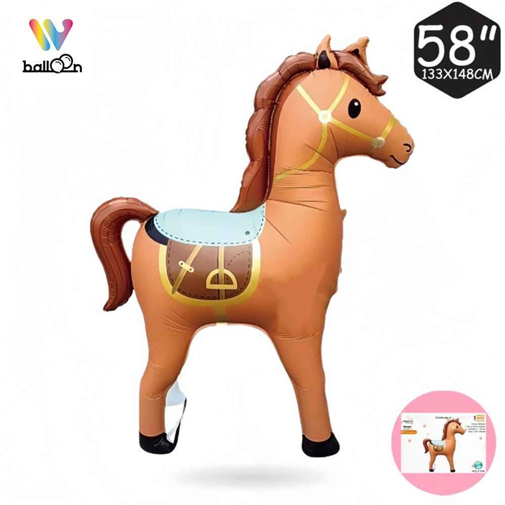 站立氣球 巨型駿馬_棕色